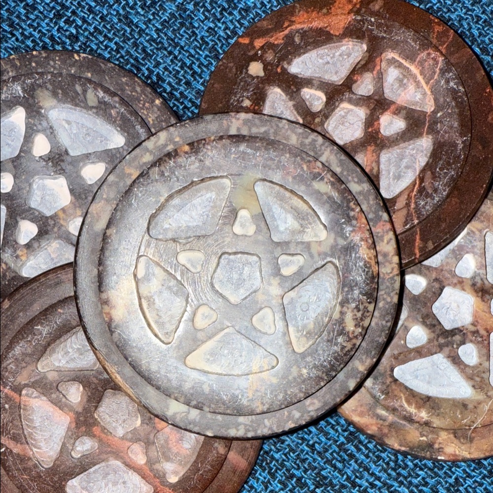 Rustic Rock Crystal Pentagram Emblem